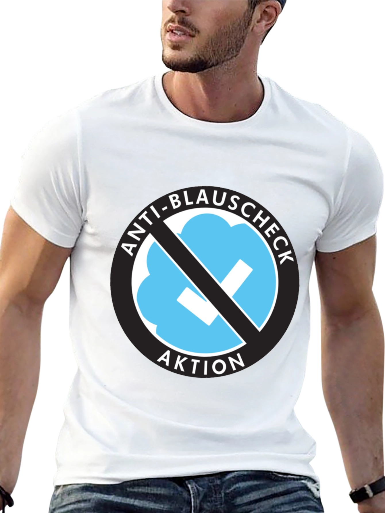 Anti-Blauschmeck T-Shirt - Black Crew Neck Tee