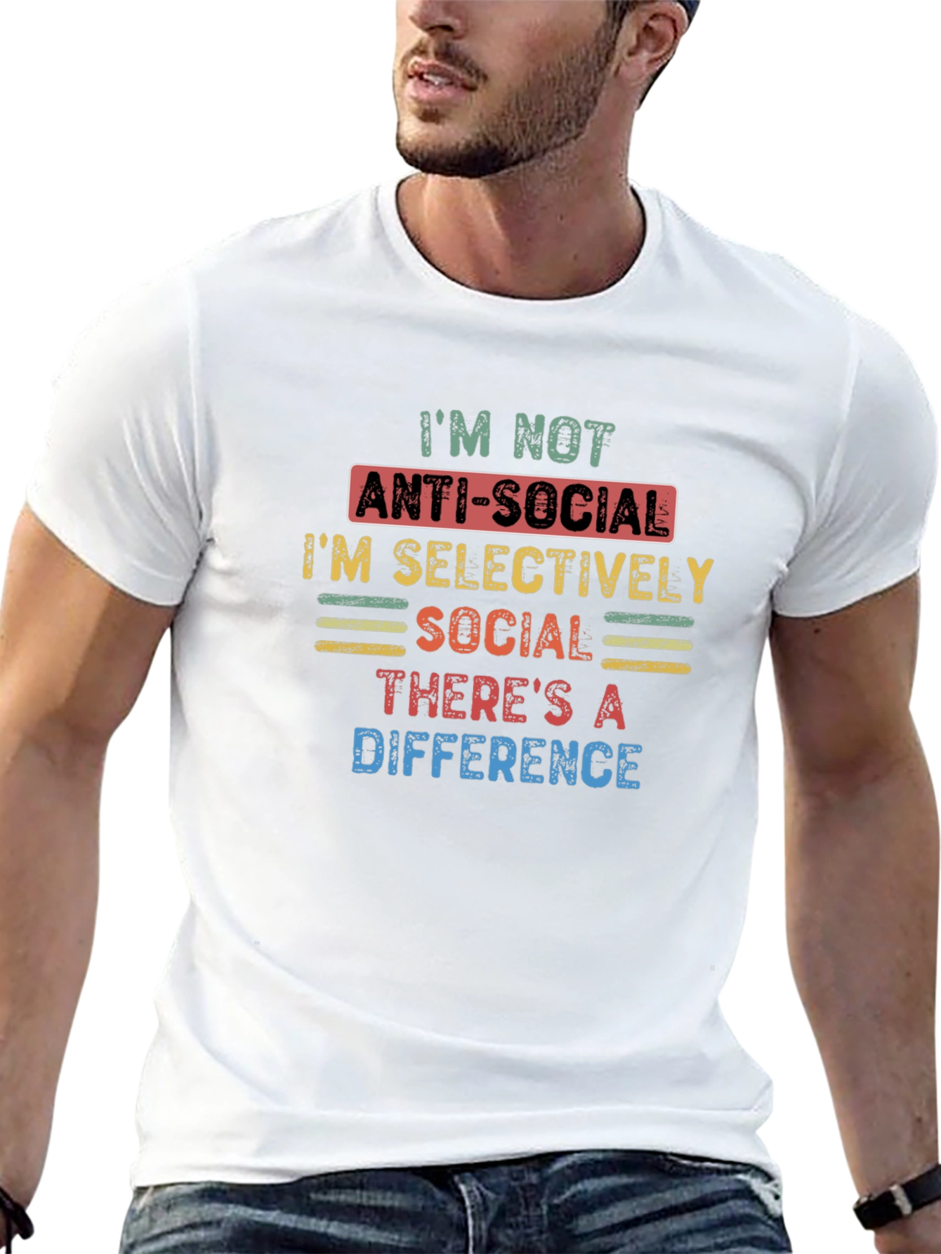 Anti-Social Graphic Tee - Funny Statement Shirt