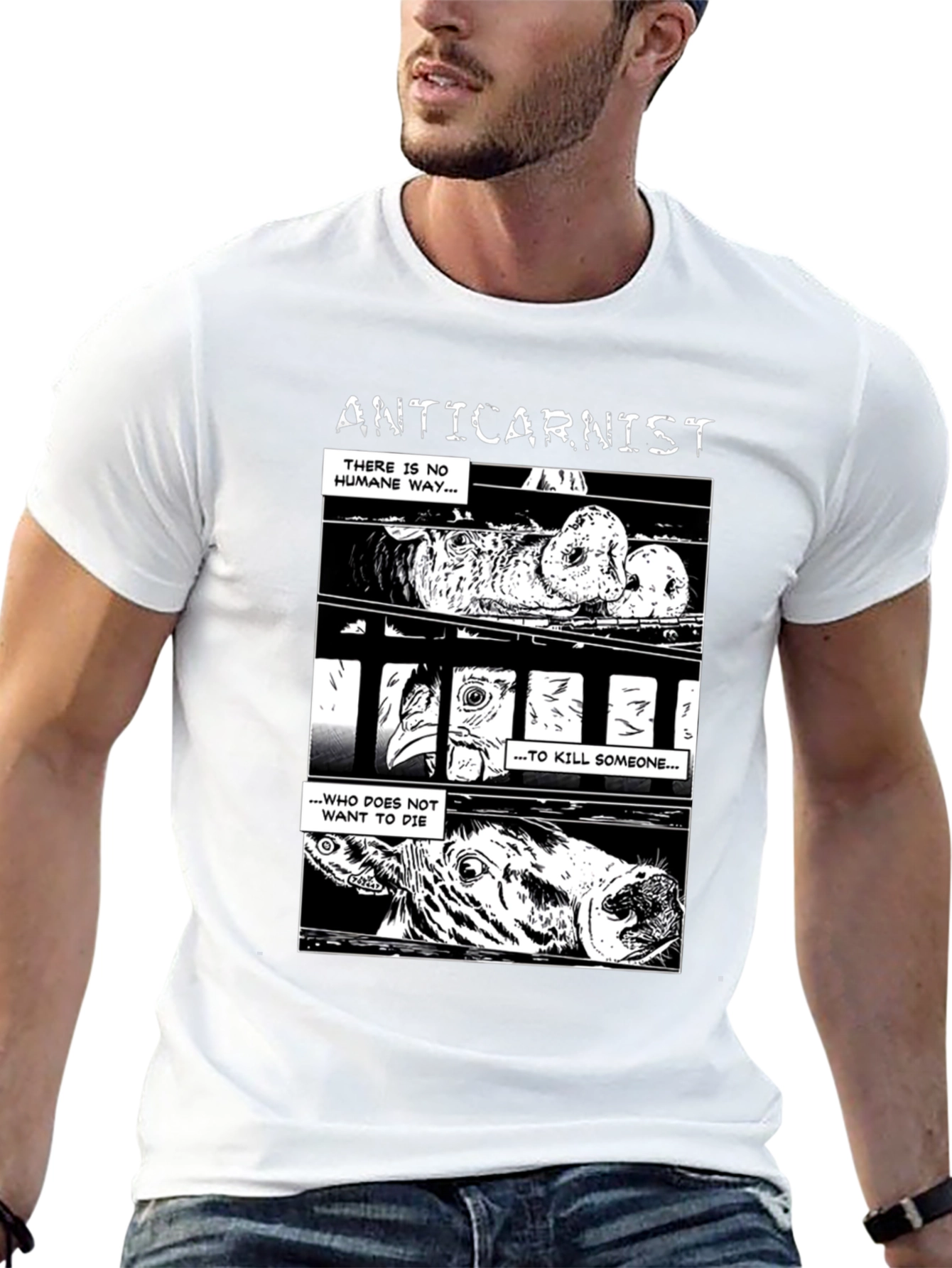 Anticarnist Graphic T-Shirt - Vegan Animal Rights Tee