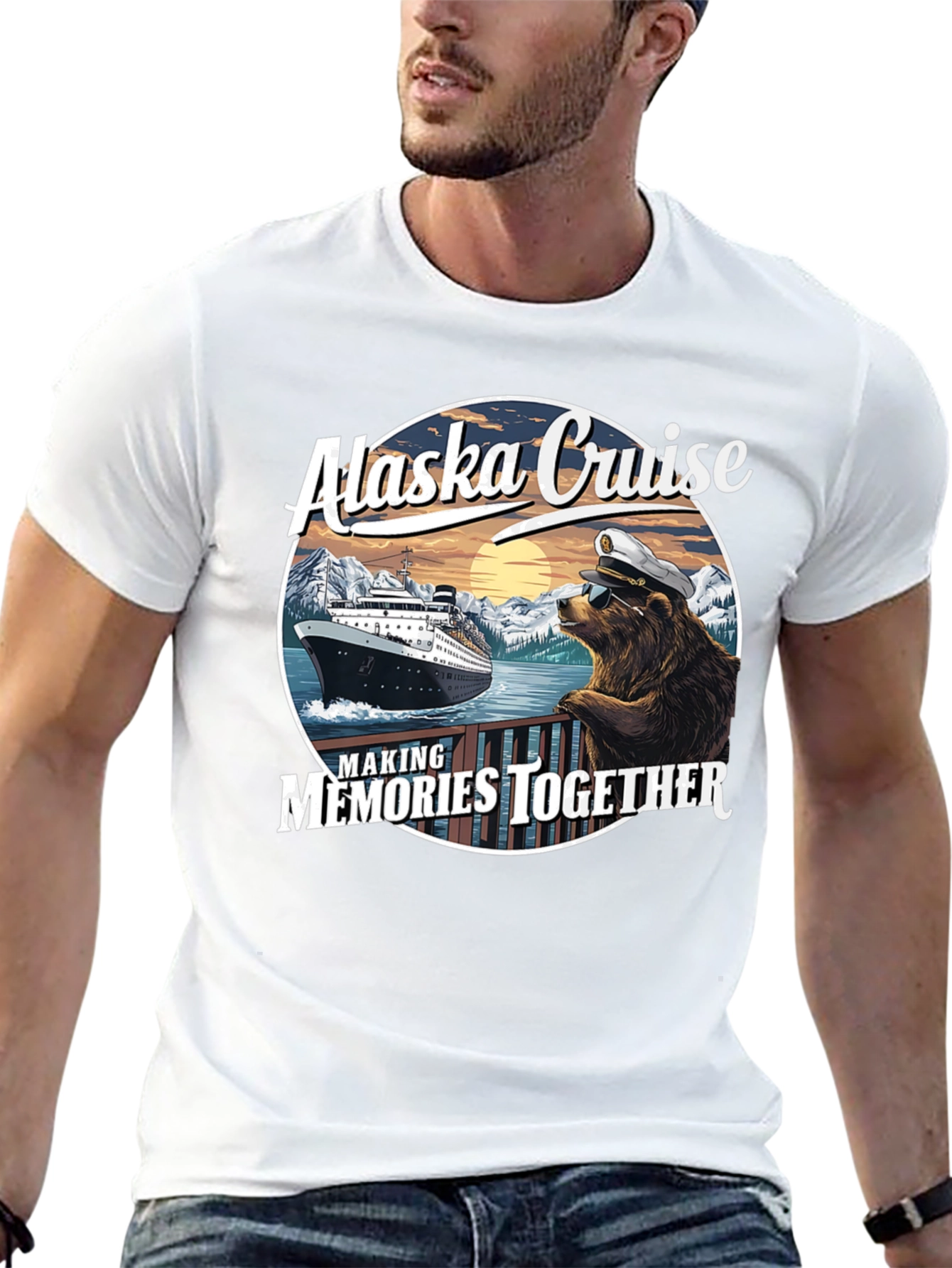 Alaska Cruise Bear Captain T-Shirt