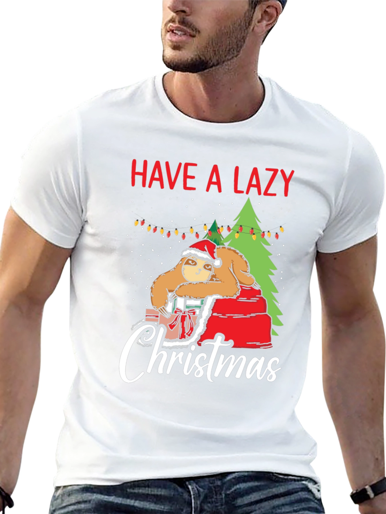 Have a Lazy Christmas Sloth Graphic T-Shirt