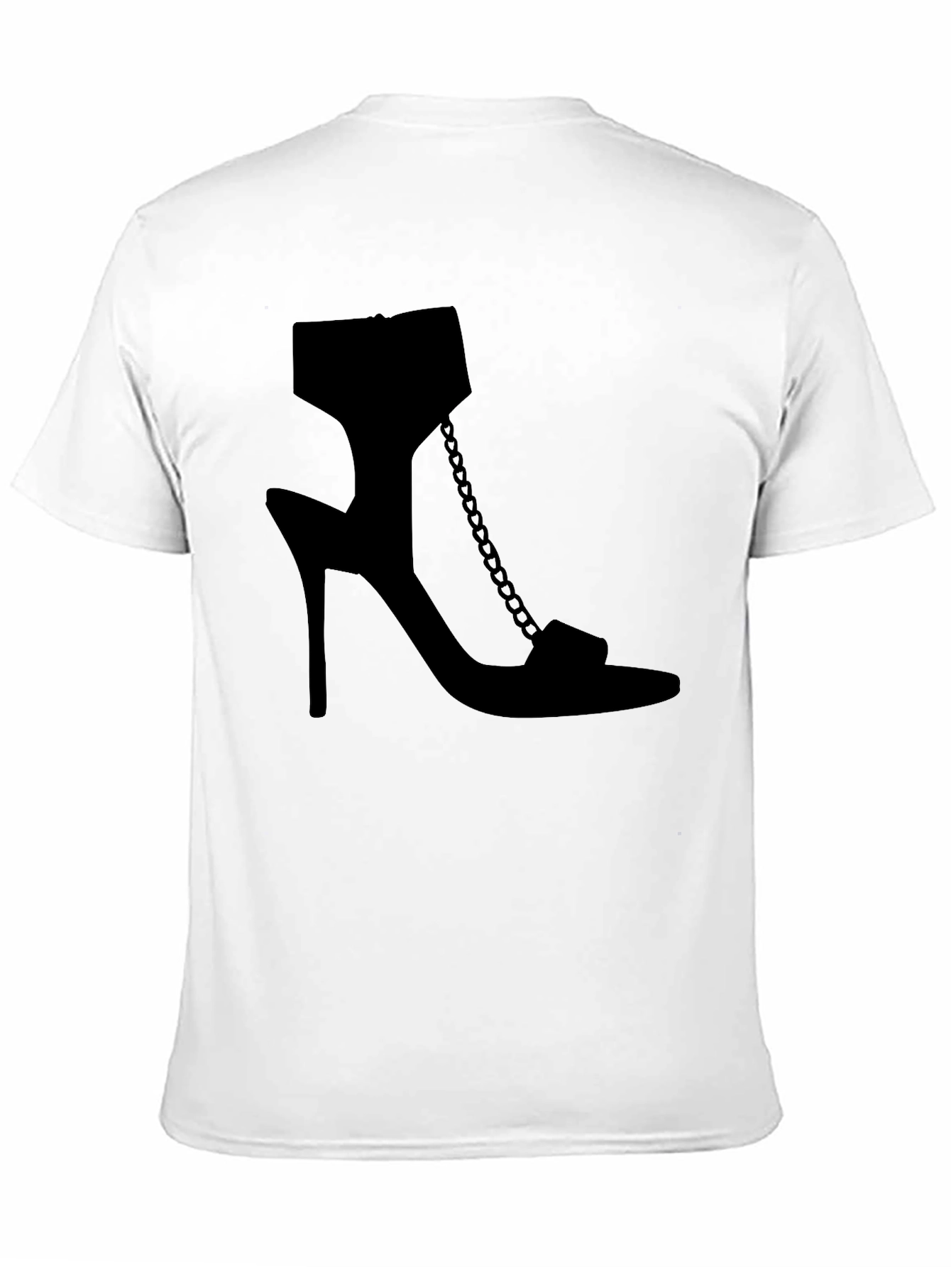 Heel Shoe Graphic Tee - Sleek Black Print T-Shirt