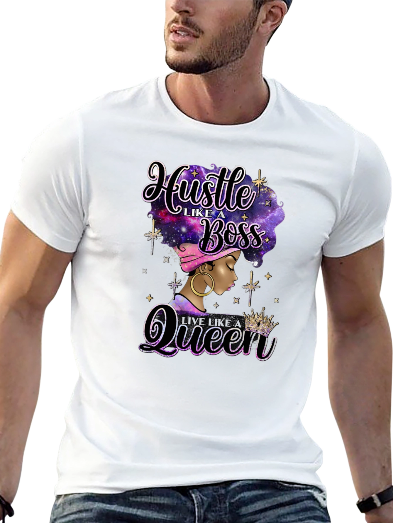 Hustle Like A Boss Queen Graphic Tee