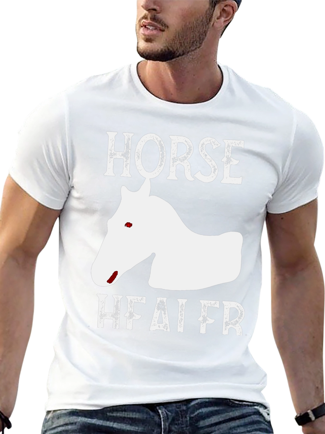 Horse Head T-Shirt - Funny Heifer Tee