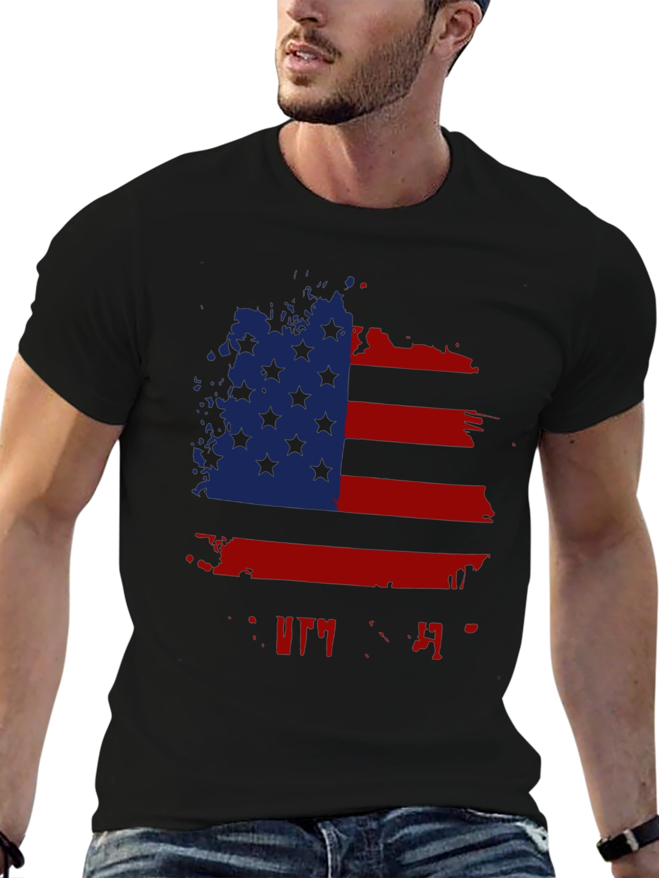 American Flag Graphic Tee - Patriotic Style