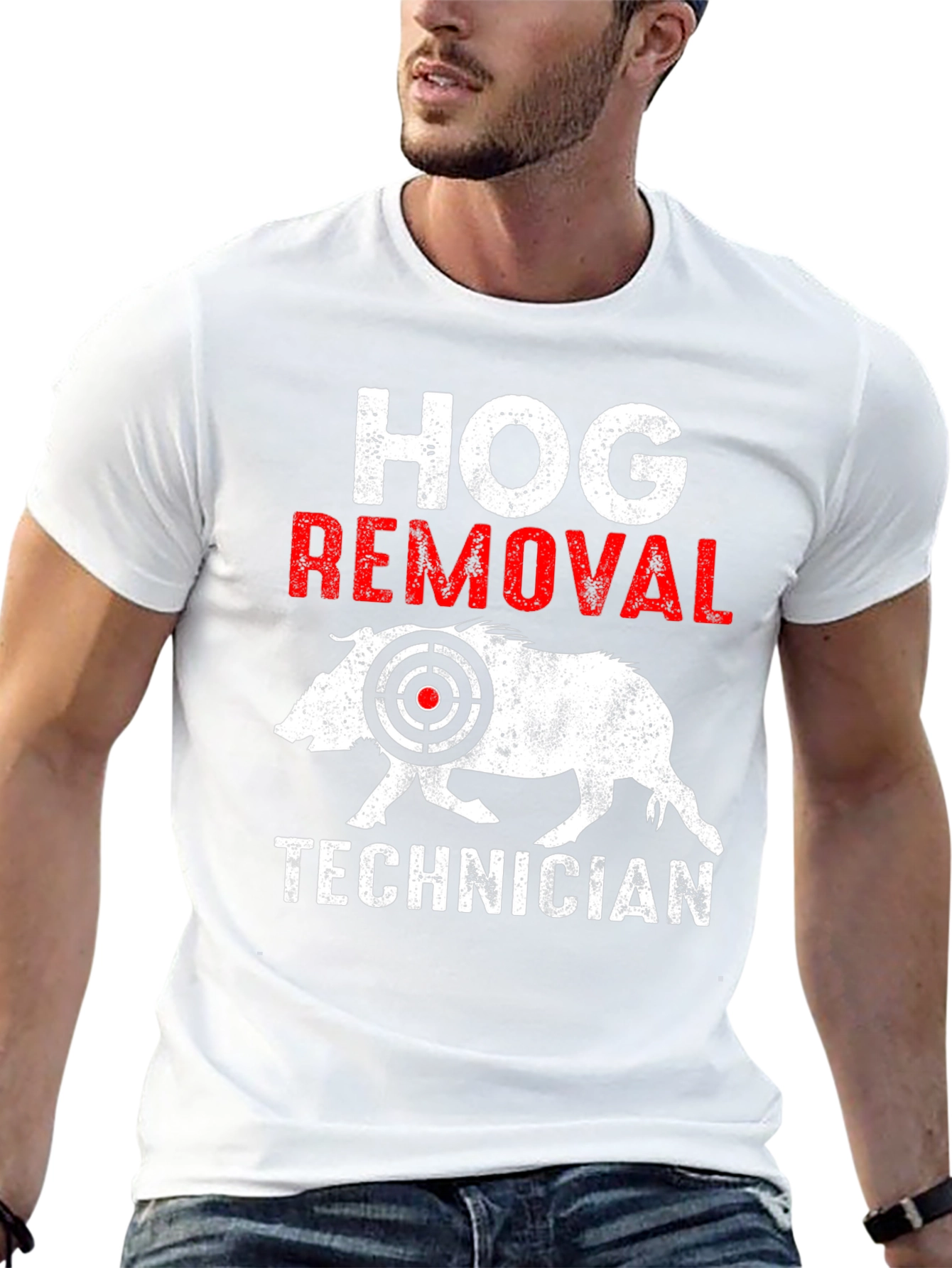 Hog Removal Technician T-Shirt Funny Hunting Tee