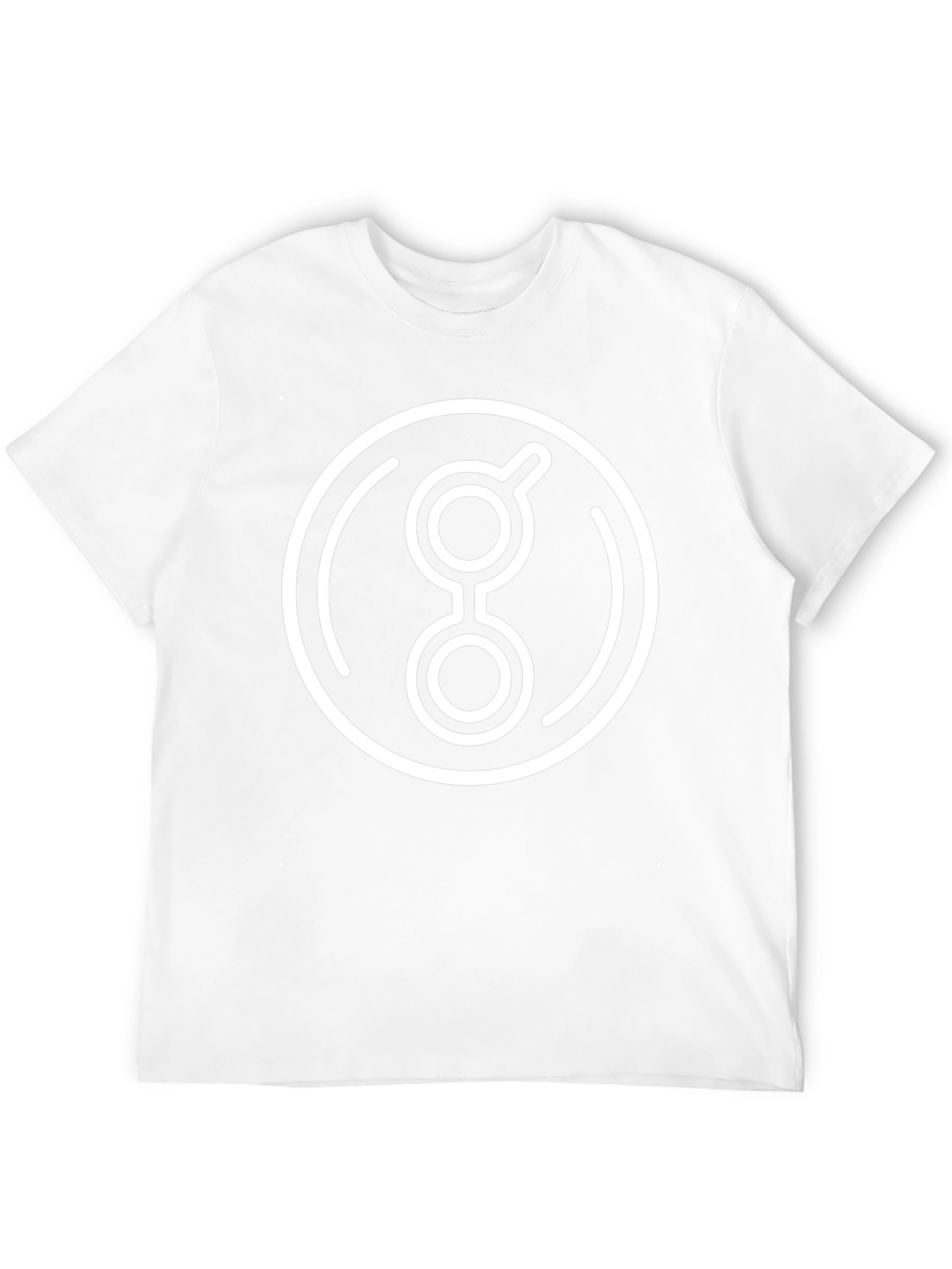 Abstract Circle Graphic Print Black T-Shirt