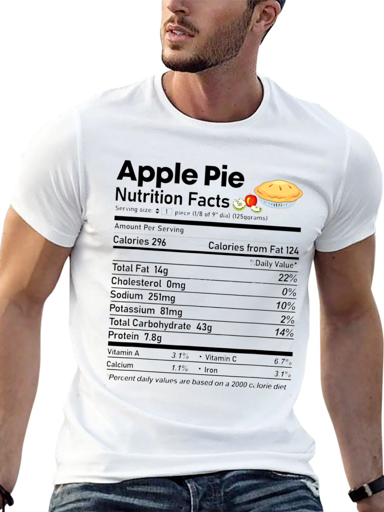 Apple Pie Nutrition Facts Graphic T-Shirt