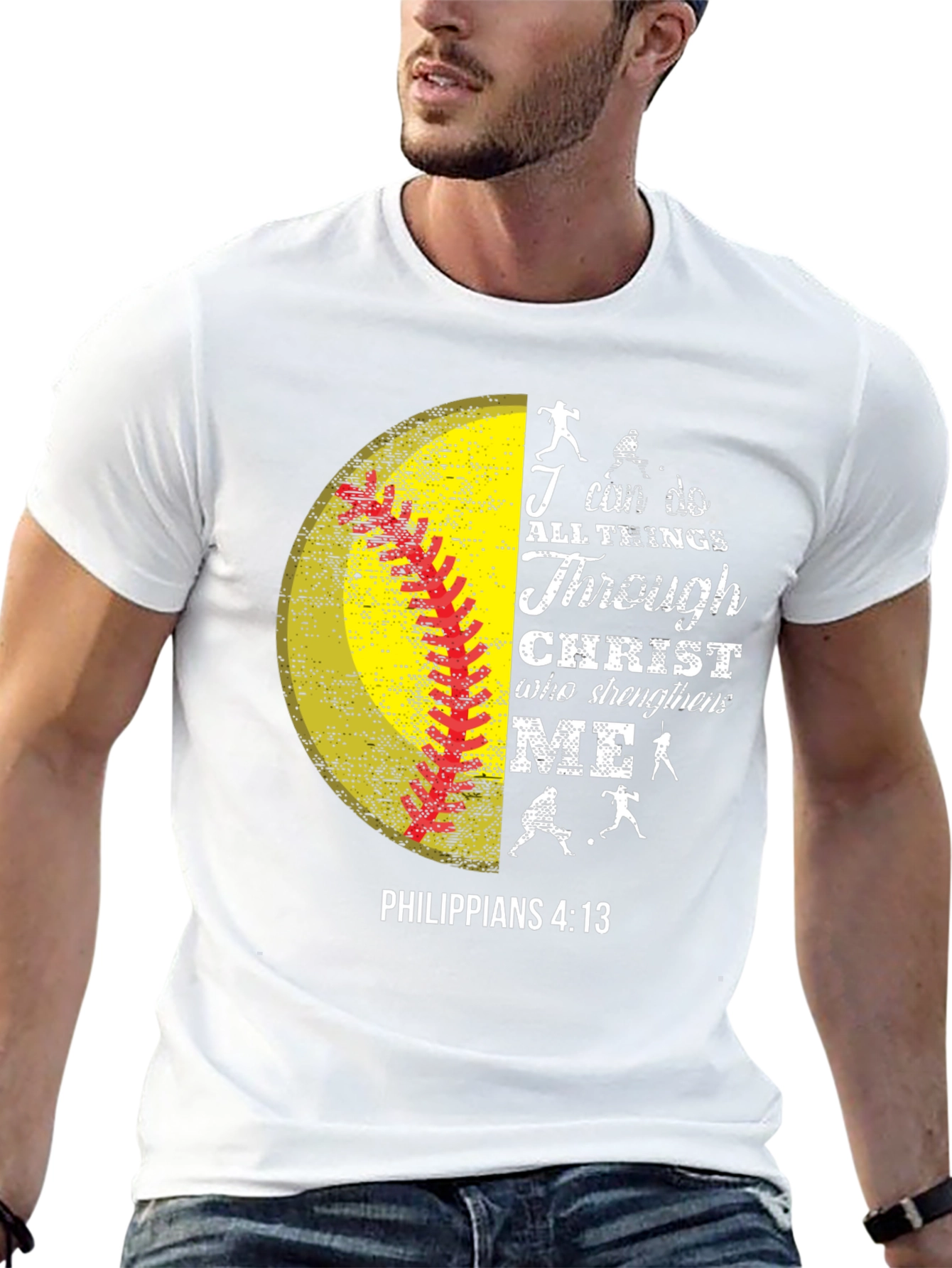 I Can Do All Things Christian Softball T-Shirt