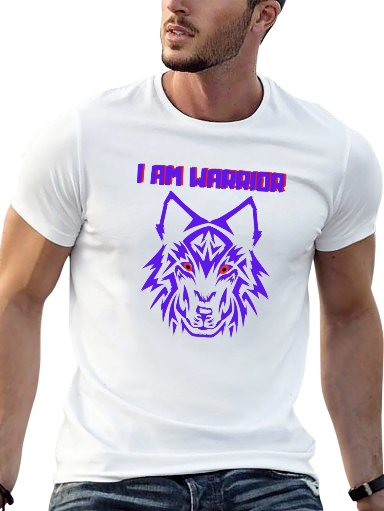 I AM WARRIOR Wolf Graphic Tee