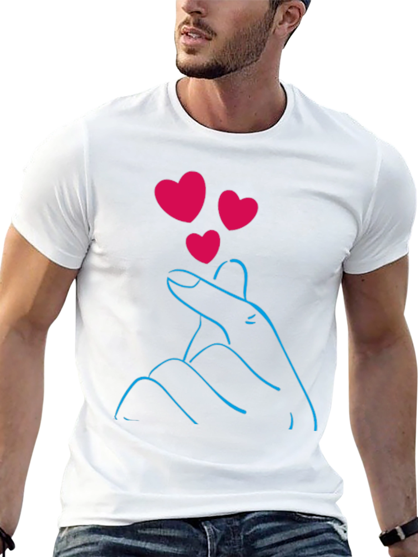 Heart Hand Gesture Graphic Tee