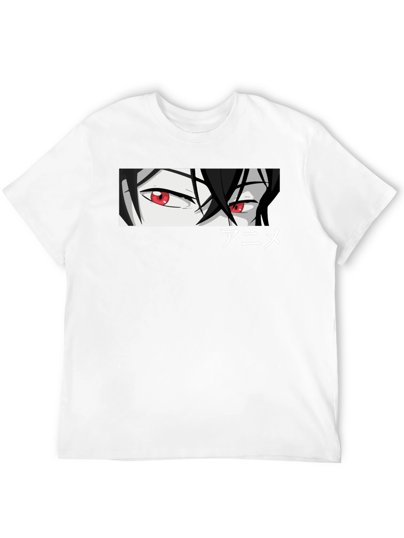 Anime Eyes Graphic Black T-Shirt