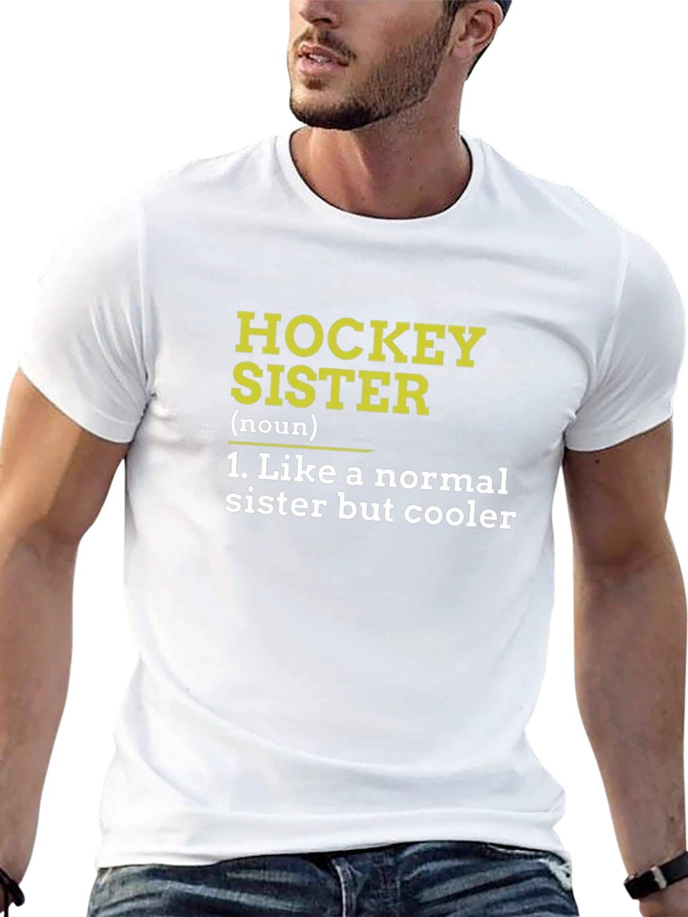 Hockey Sister Definition Black T-Shirt