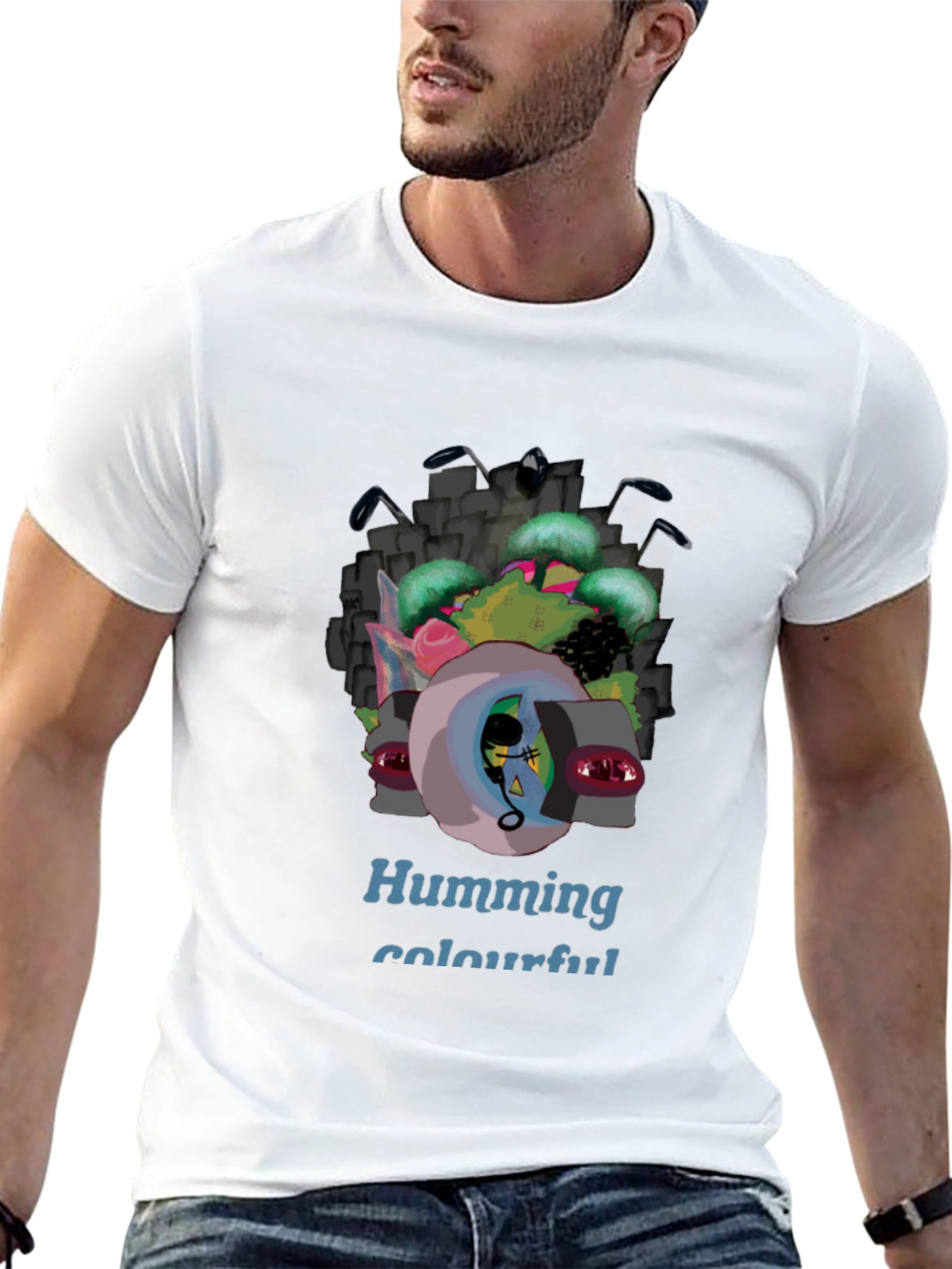 Humming Colourful Graphic Tee