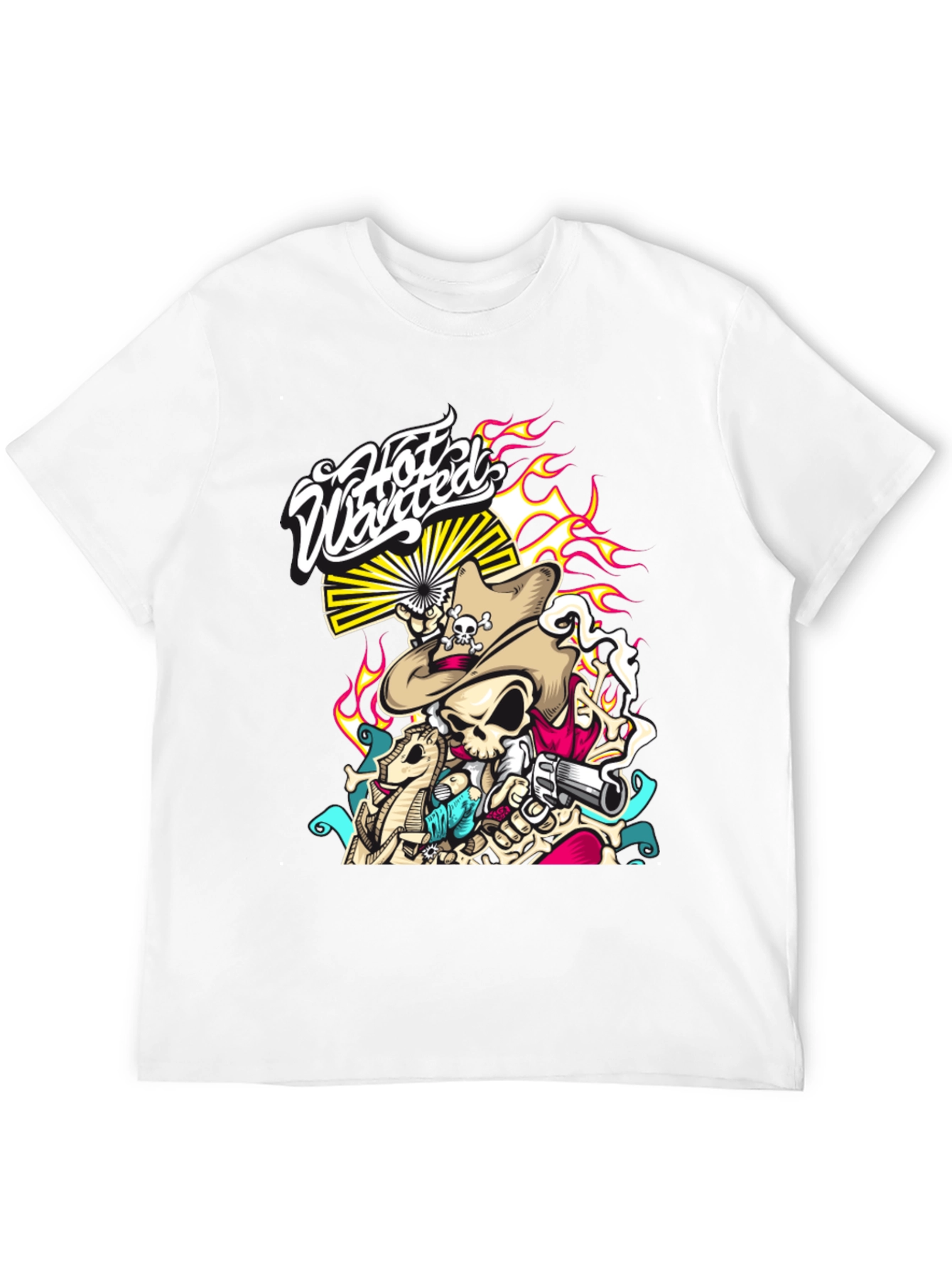Hot Wanted Graphic Print Black T-Shirt
