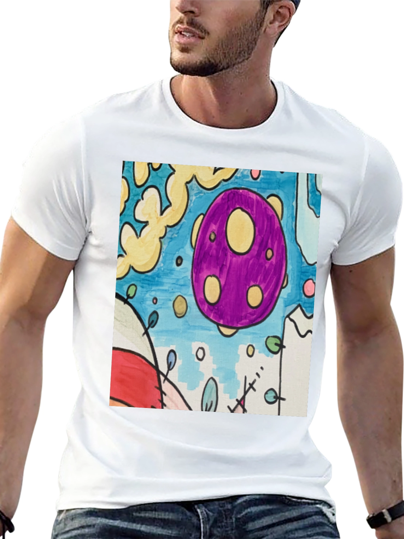 Abstract Egg Art Black Tee