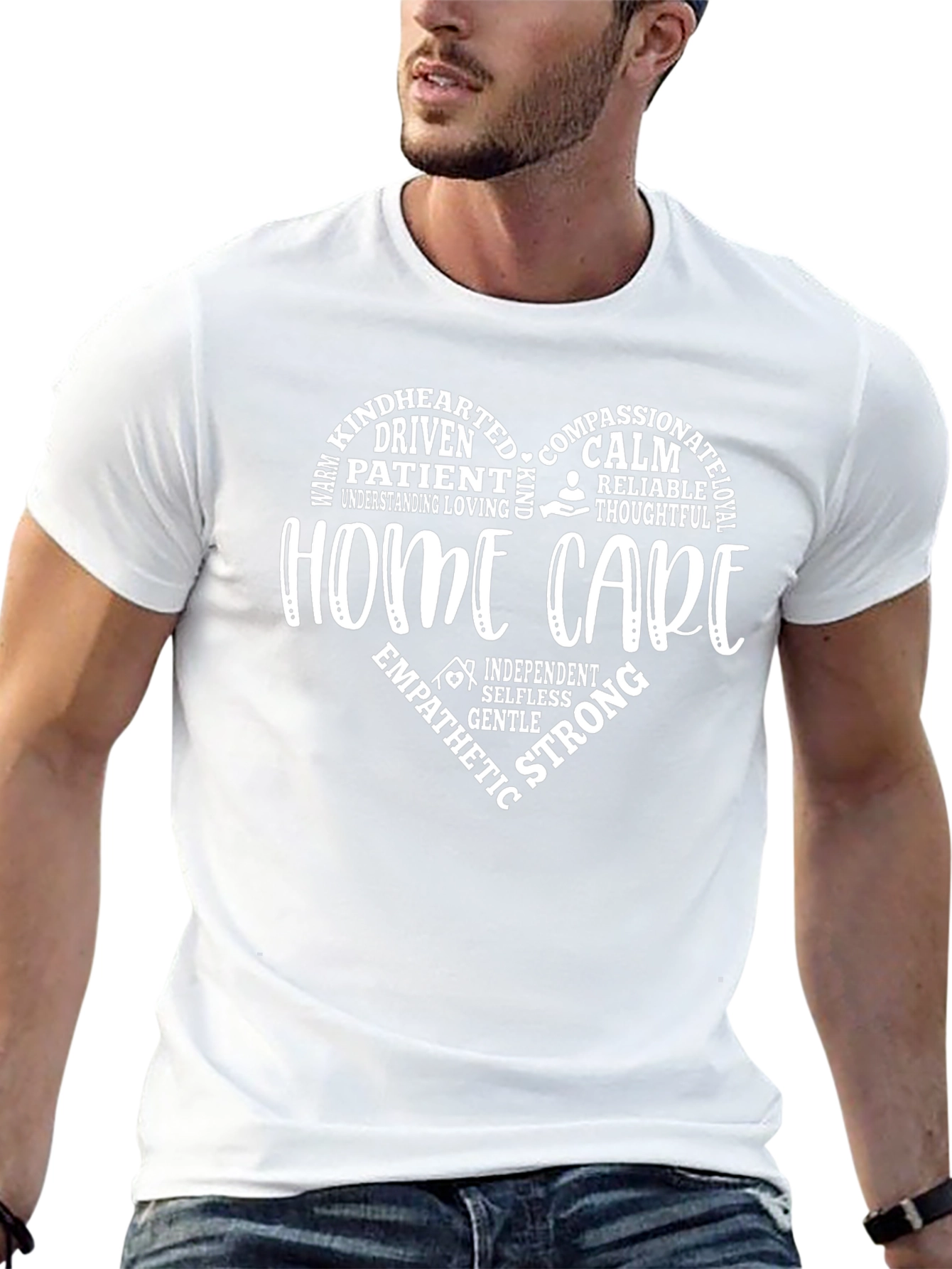 Home Care Heart Tee - Compassionate Caregiver Shirt