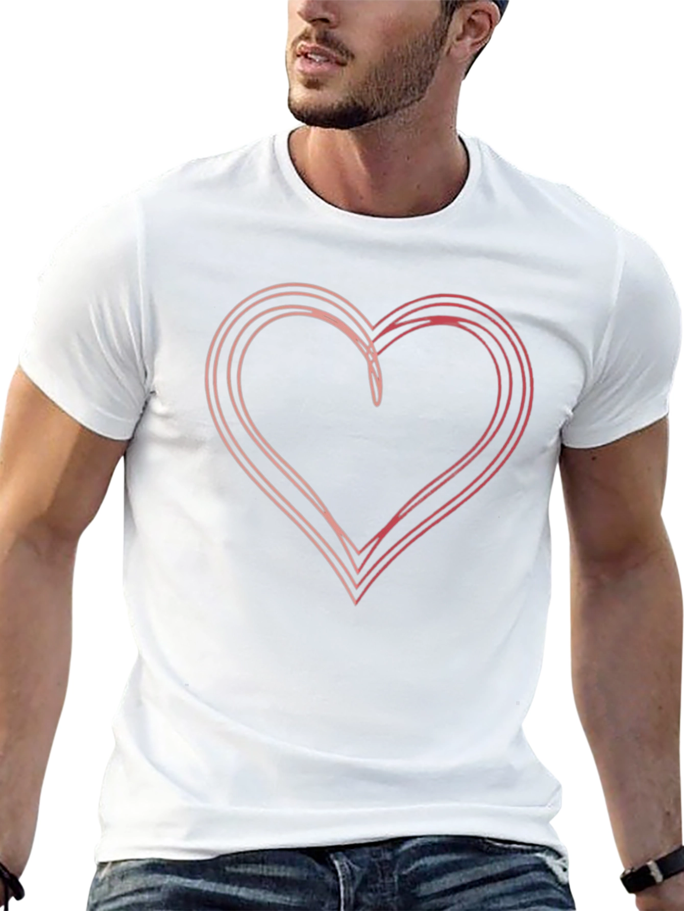 Heart Graphic Black T-Shirt - Modern Love