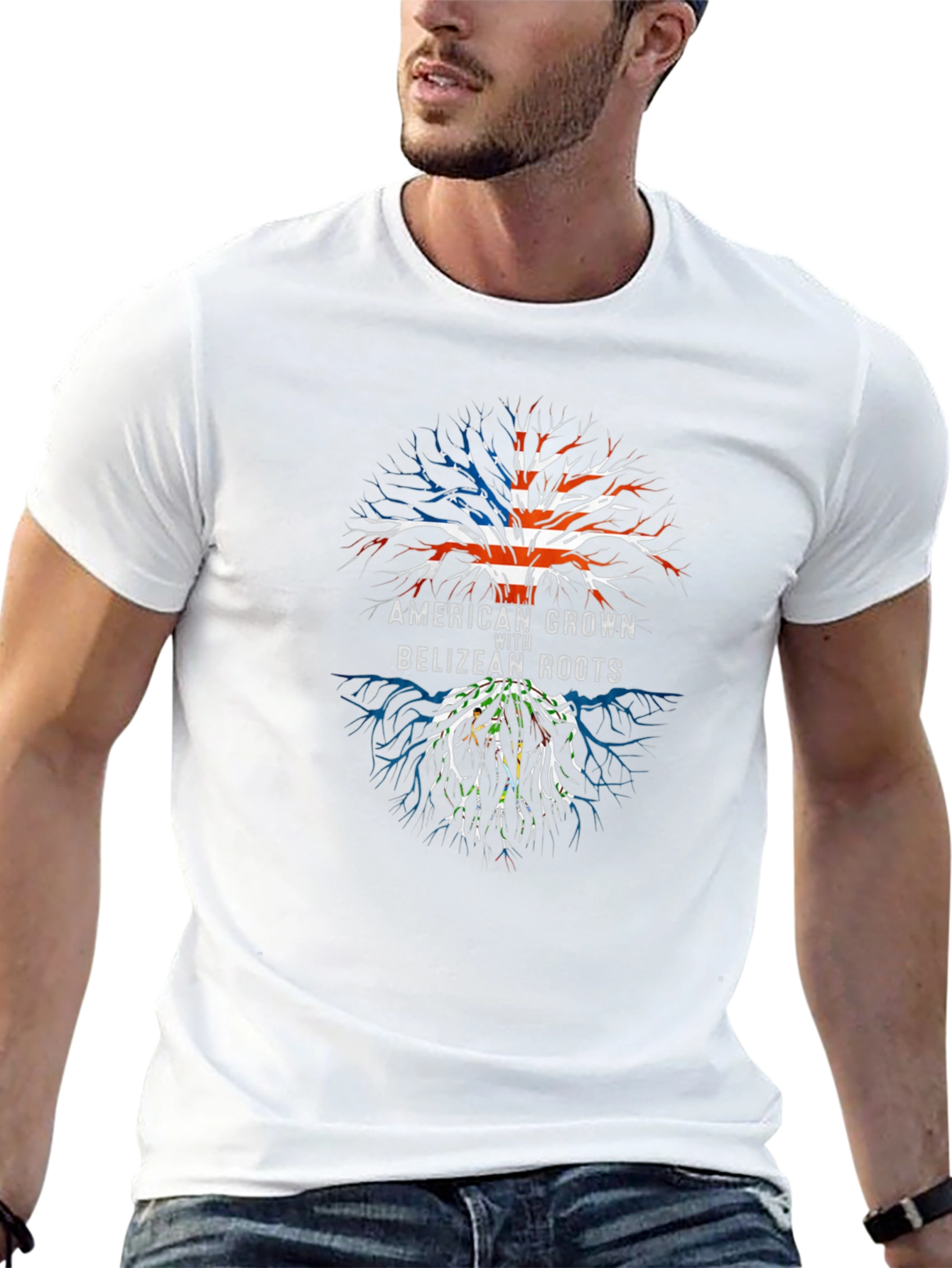 American Grown Belizean Roots Black T-Shirt