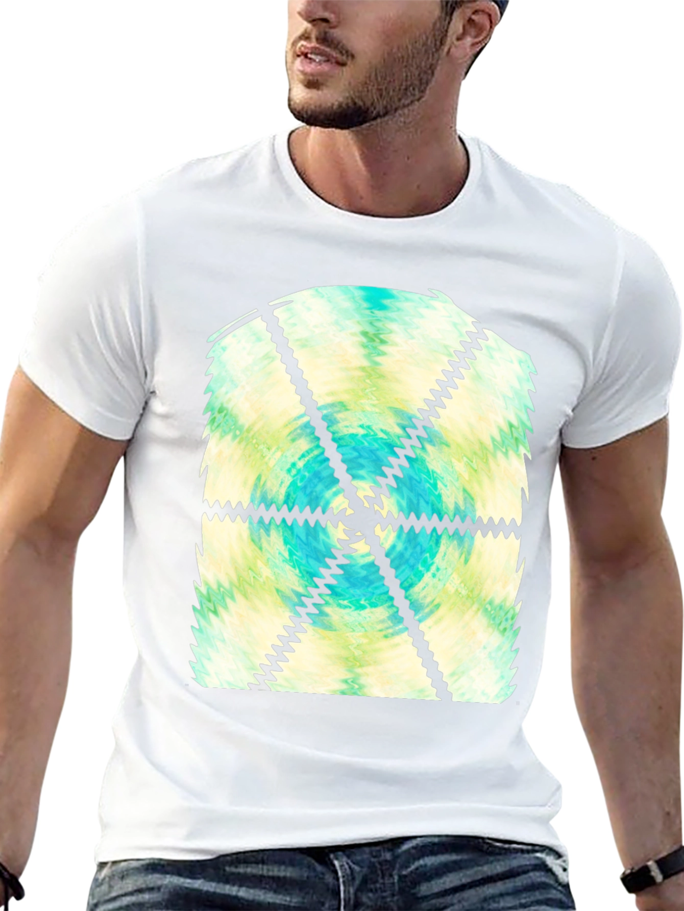 Abstract Fractal Graphic Tee - Cool Casual Comfort