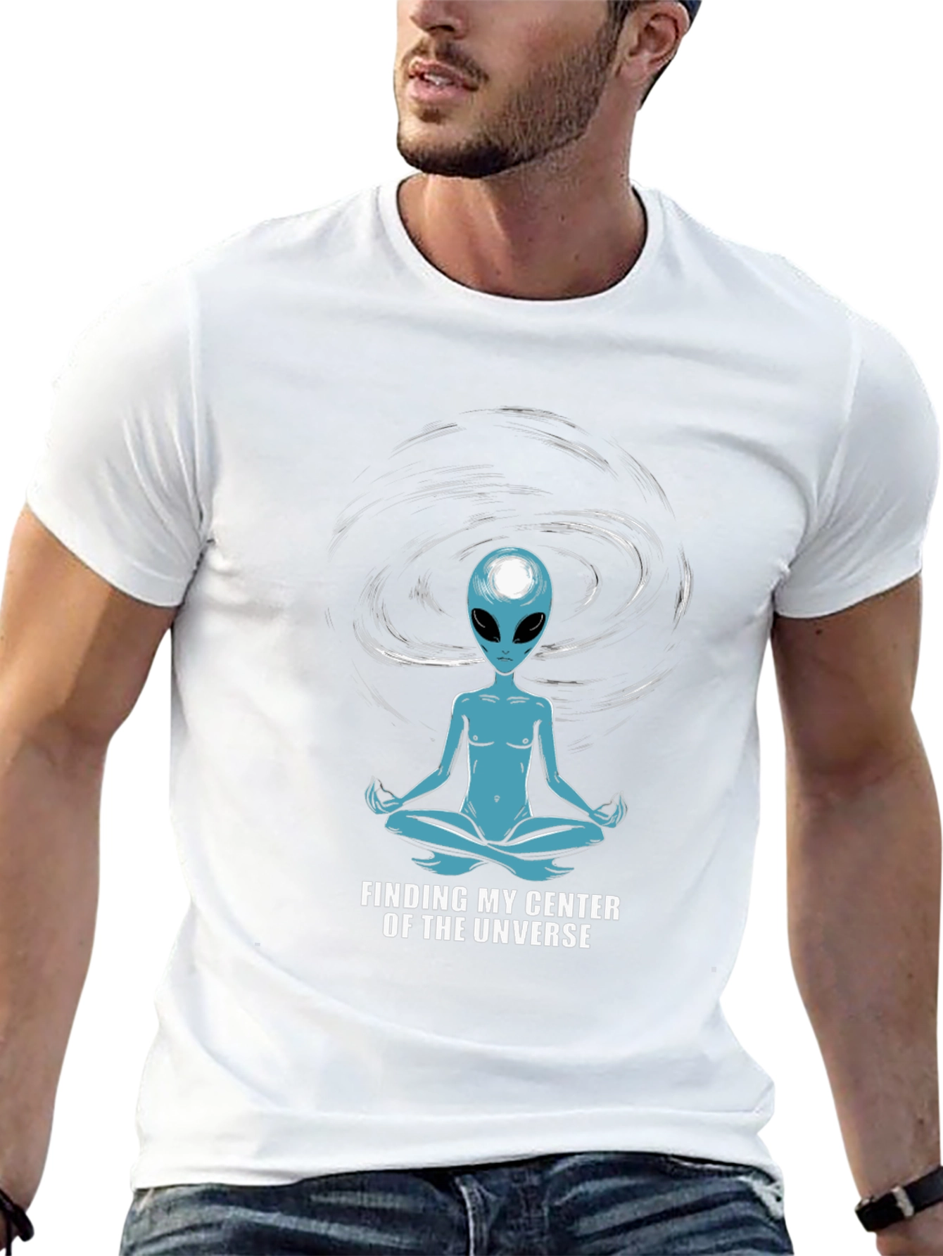 Alien Meditation T-Shirt - Find Your Center