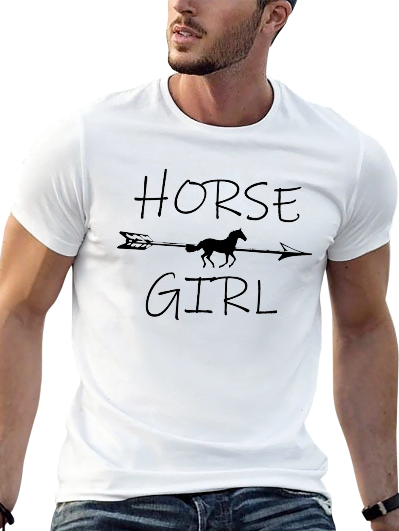Horse Girl Graphic T-Shirt - Black