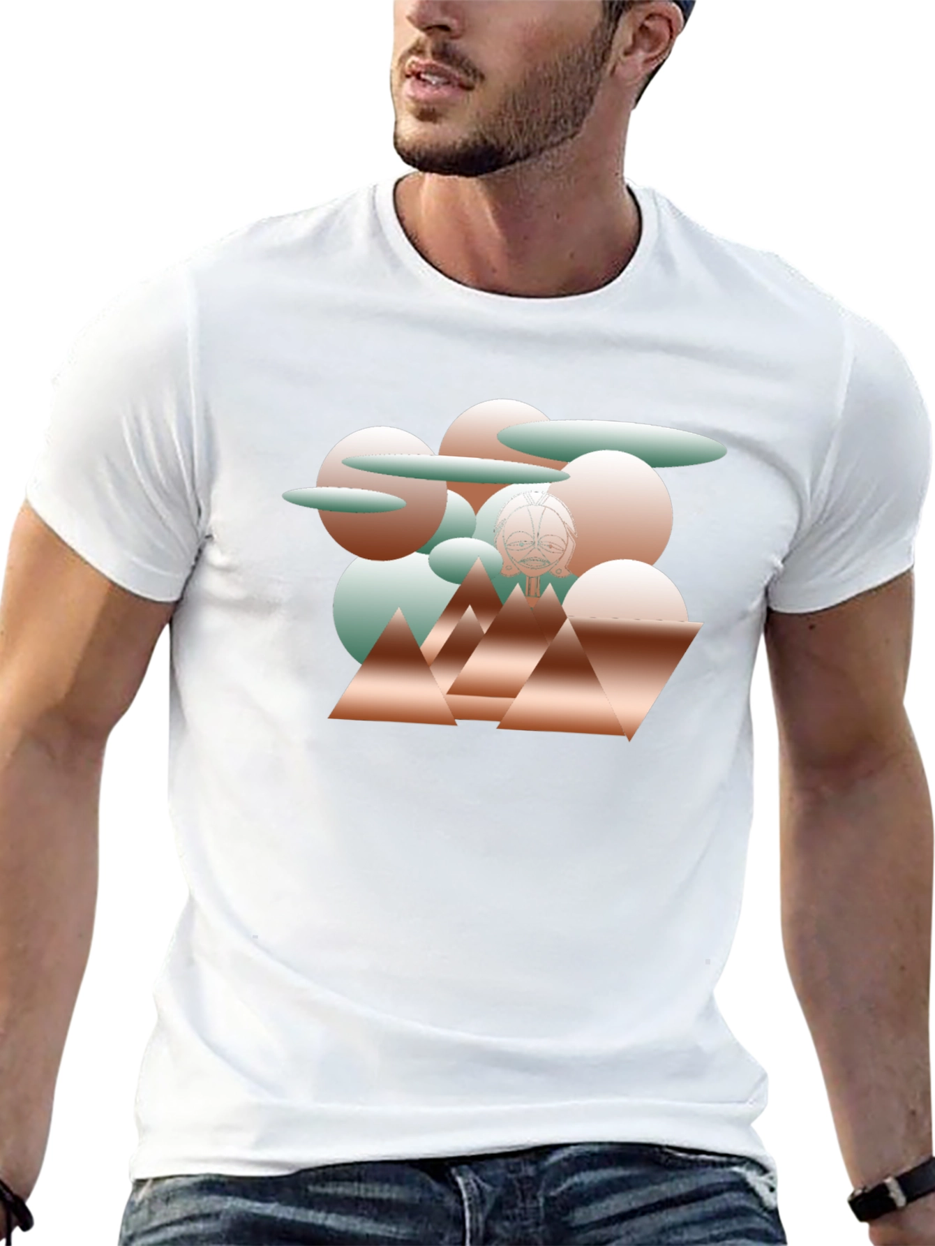 Abstract Geometric Graphic Print T-Shirt