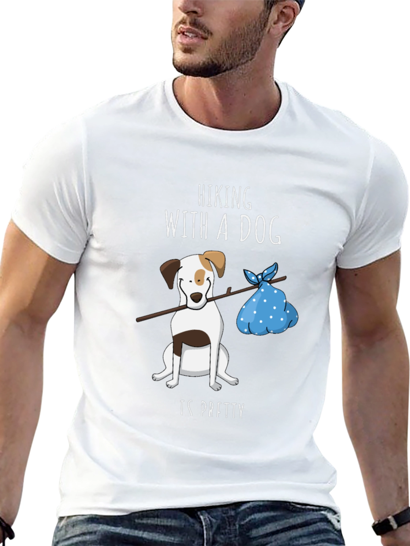 Hiking with a Dog Graphic Tee