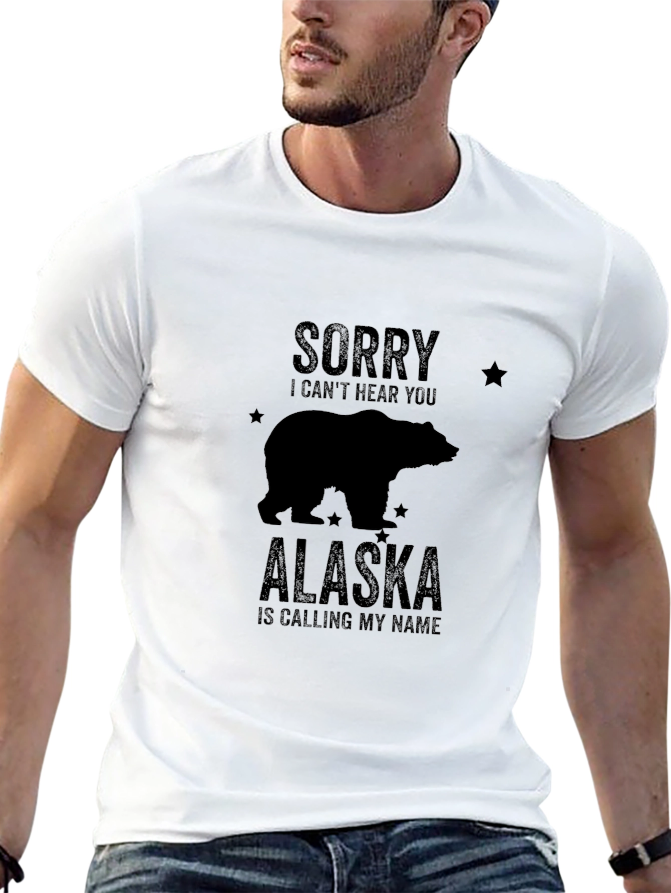 Alaska Calling Black Graphic T-Shirt