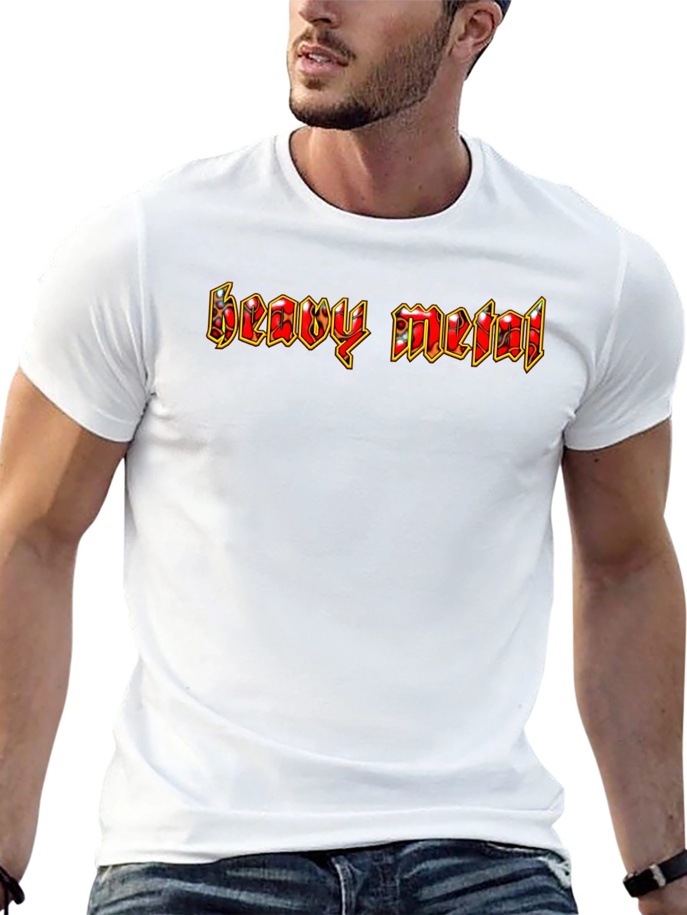 Heavy Metal Graphic Print T-Shirt