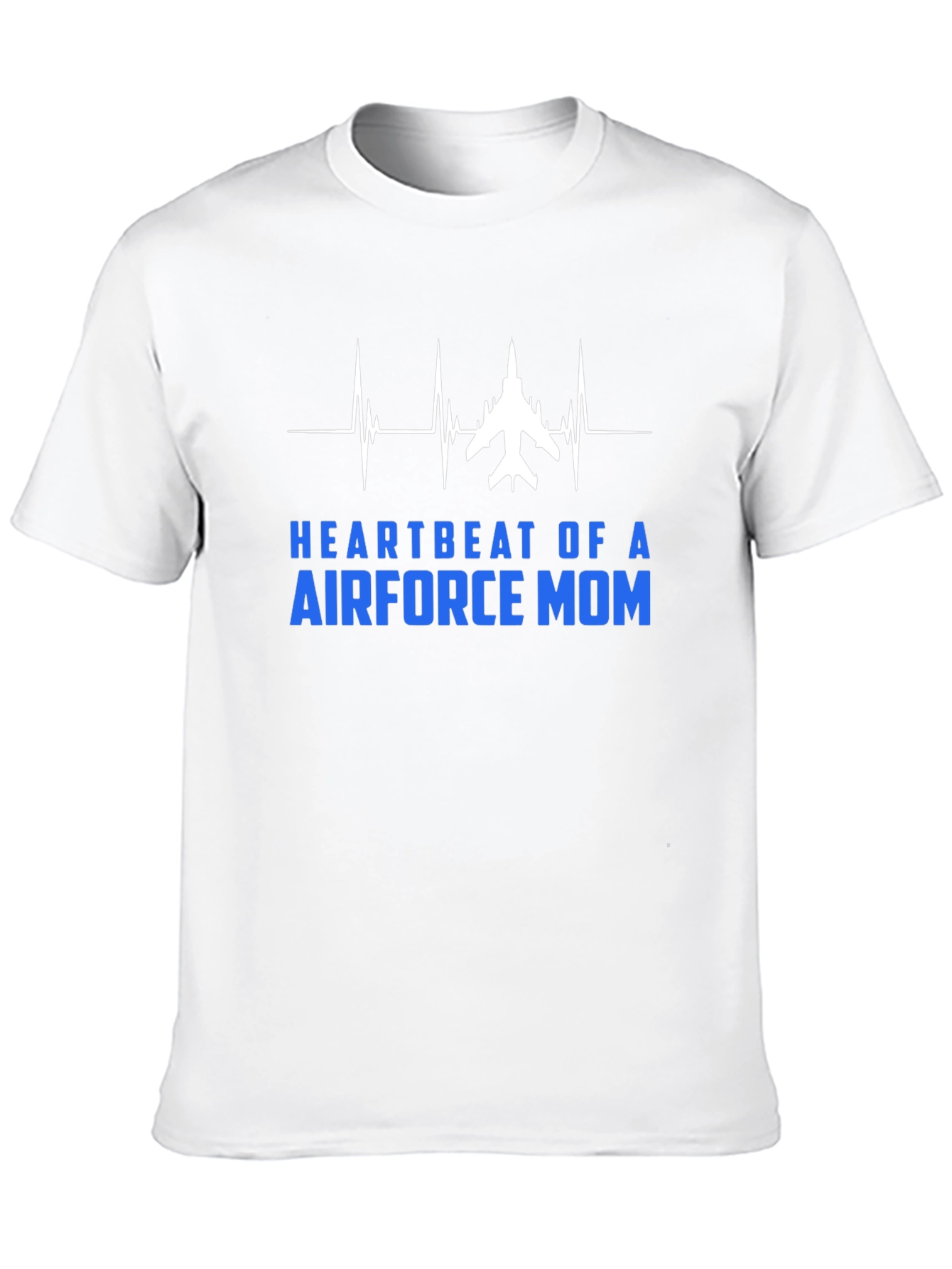 Air Force Mom Heartbeat Graphic T-Shirt