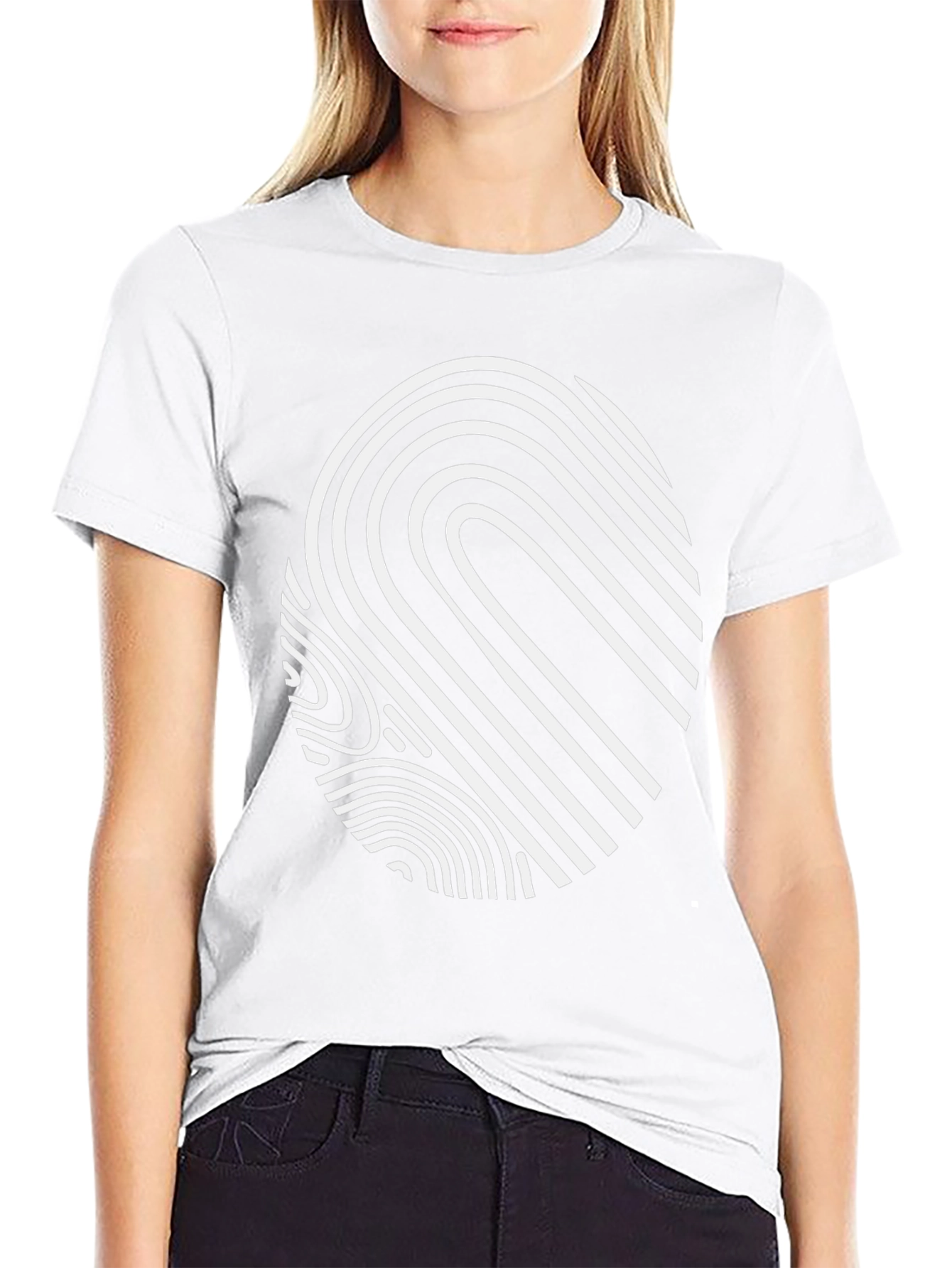 Abstract Print Black T-Shirt