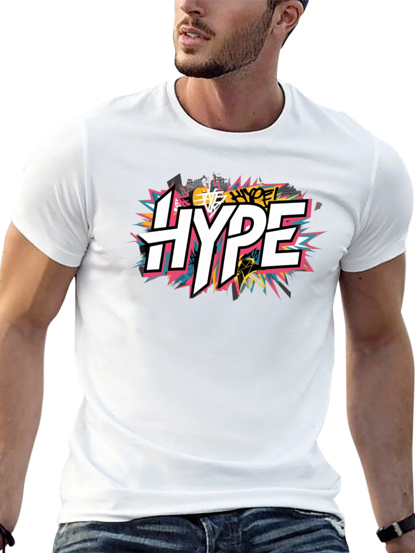 Hype Graphic Print Black T-Shirt