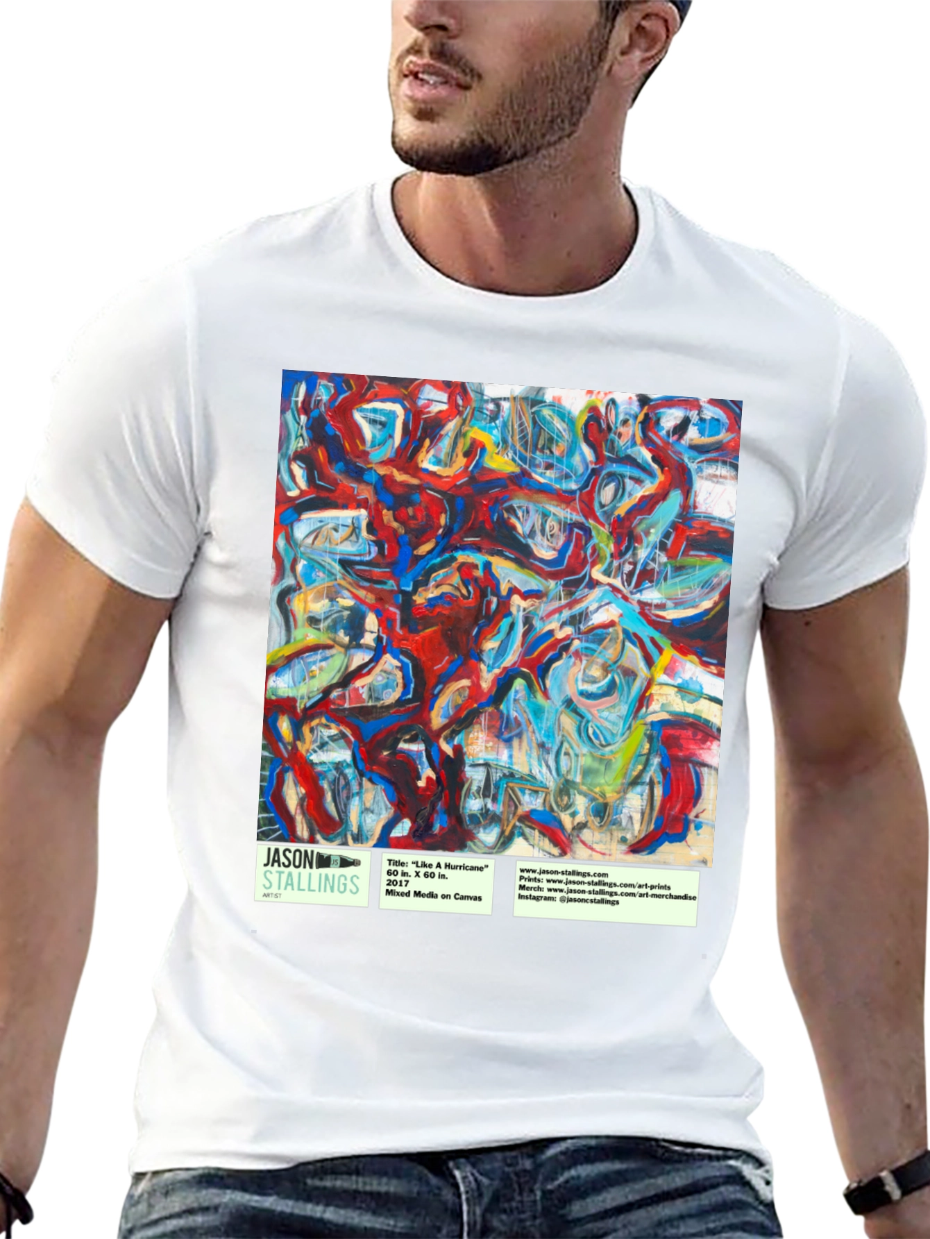 Abstract Art T-Shirt - Like A Hurricane Design