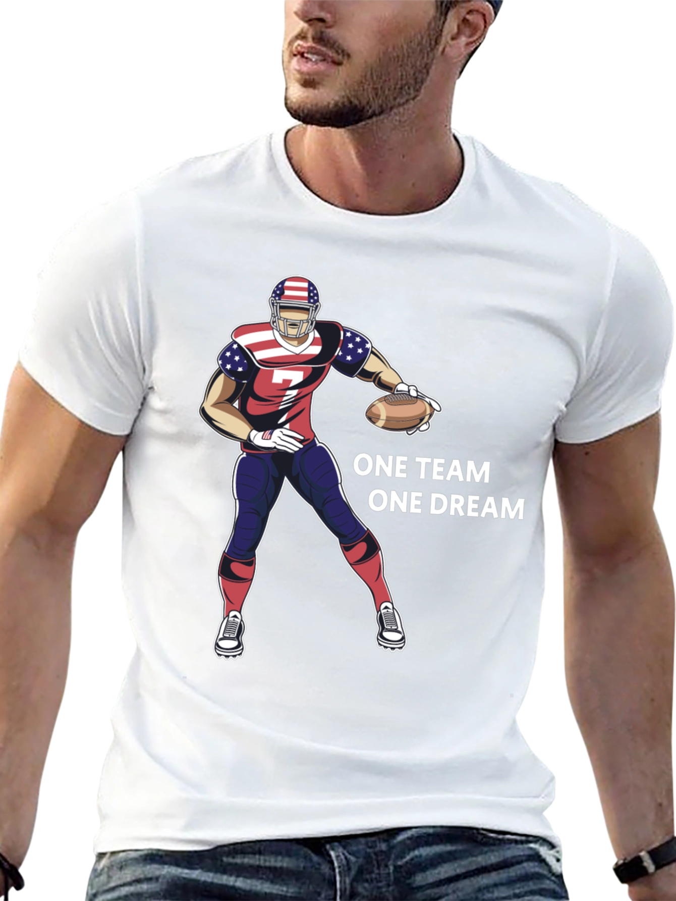 American Football T-Shirt - One Team One Dream