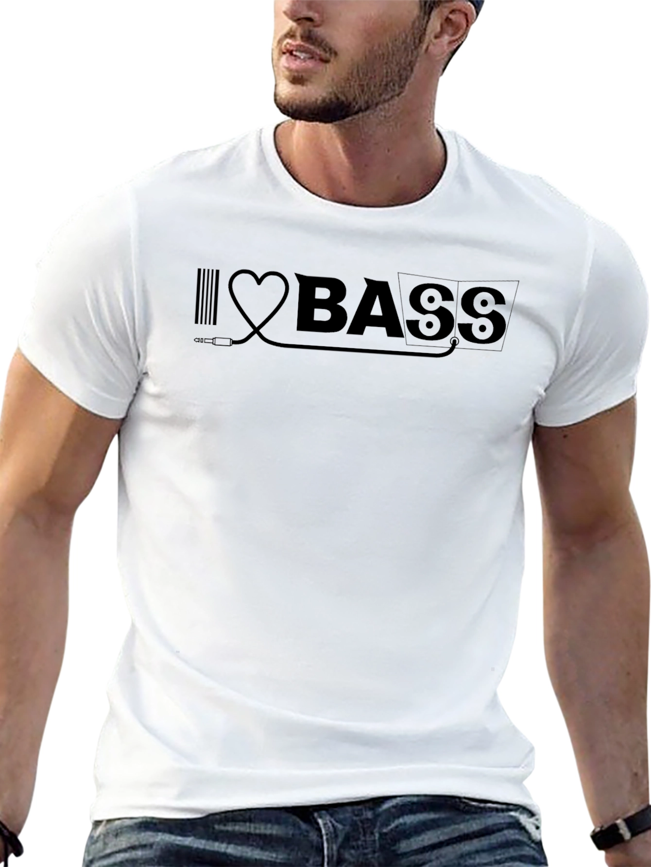 I Heart Bass Graphic Tee - Music Lover T-Shirt