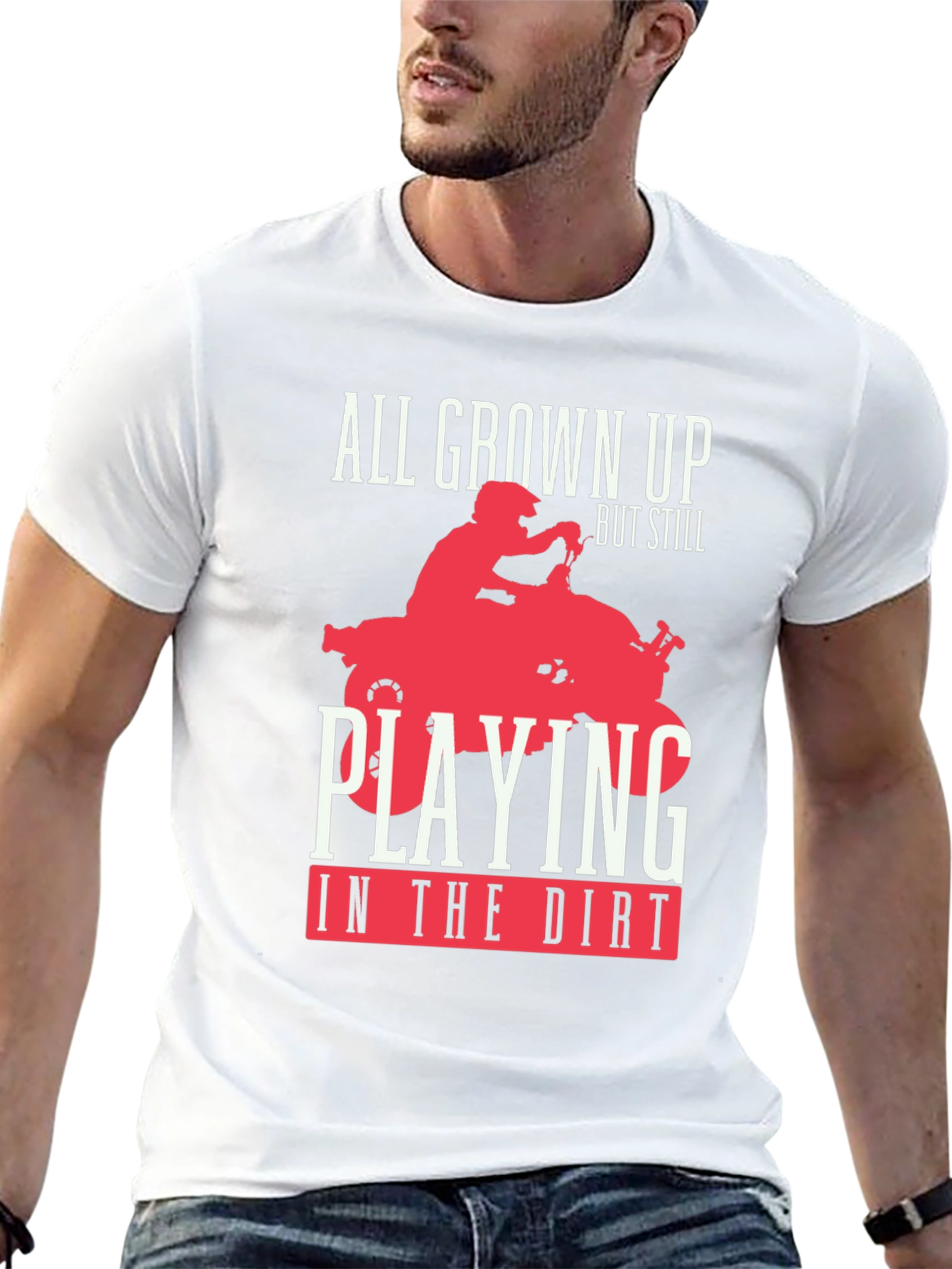 All Grown Up ATV Rider Graphic Tee - Black
