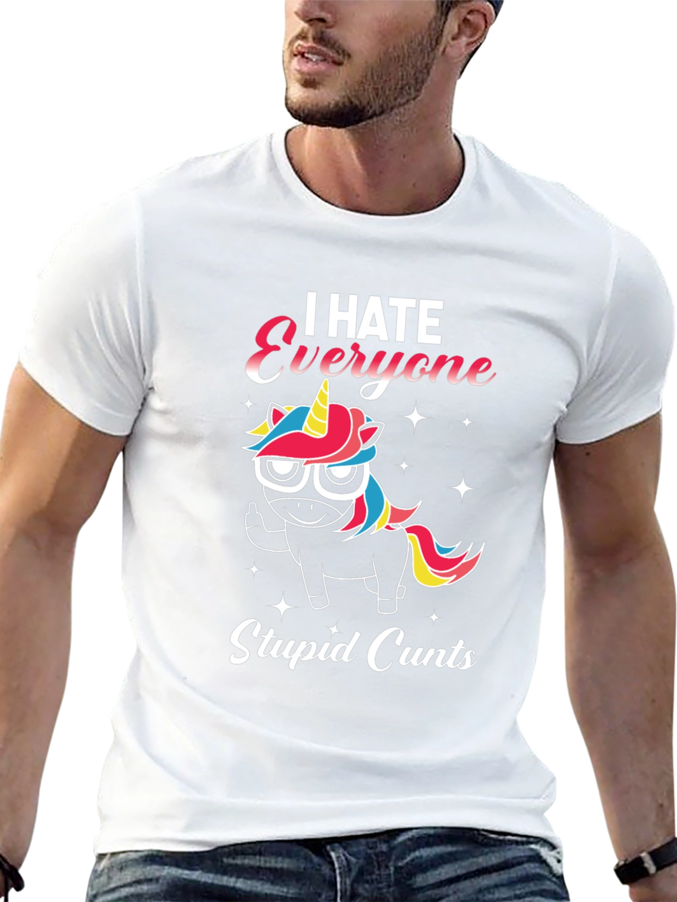 I Hate Everyone Unicorn Graphic T-Shirt