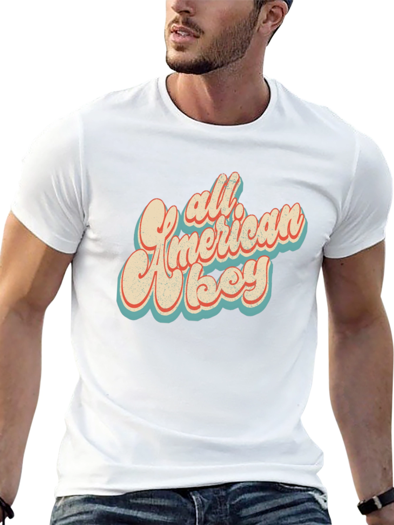 All American Boy Retro Graphic Tee