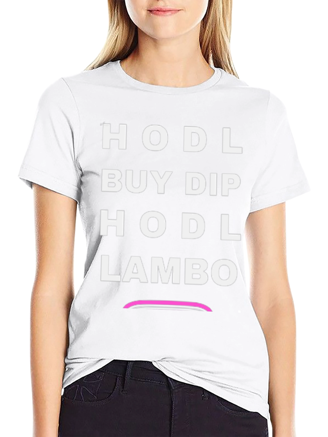 HODL Buy Dip Mens Black Graphic Tee