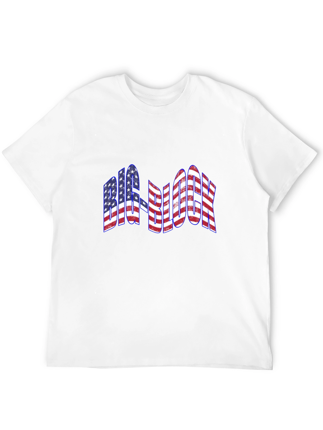 American Flag Big Block Graphic T-Shirt