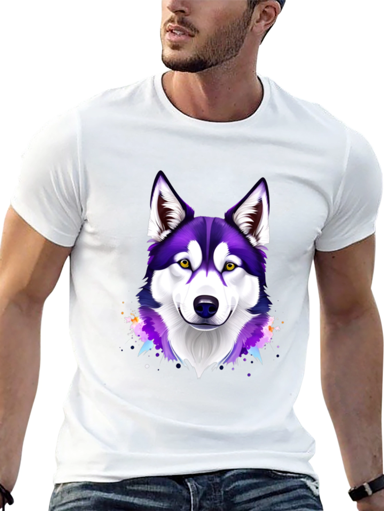 Husky Dog Graphic T-Shirt