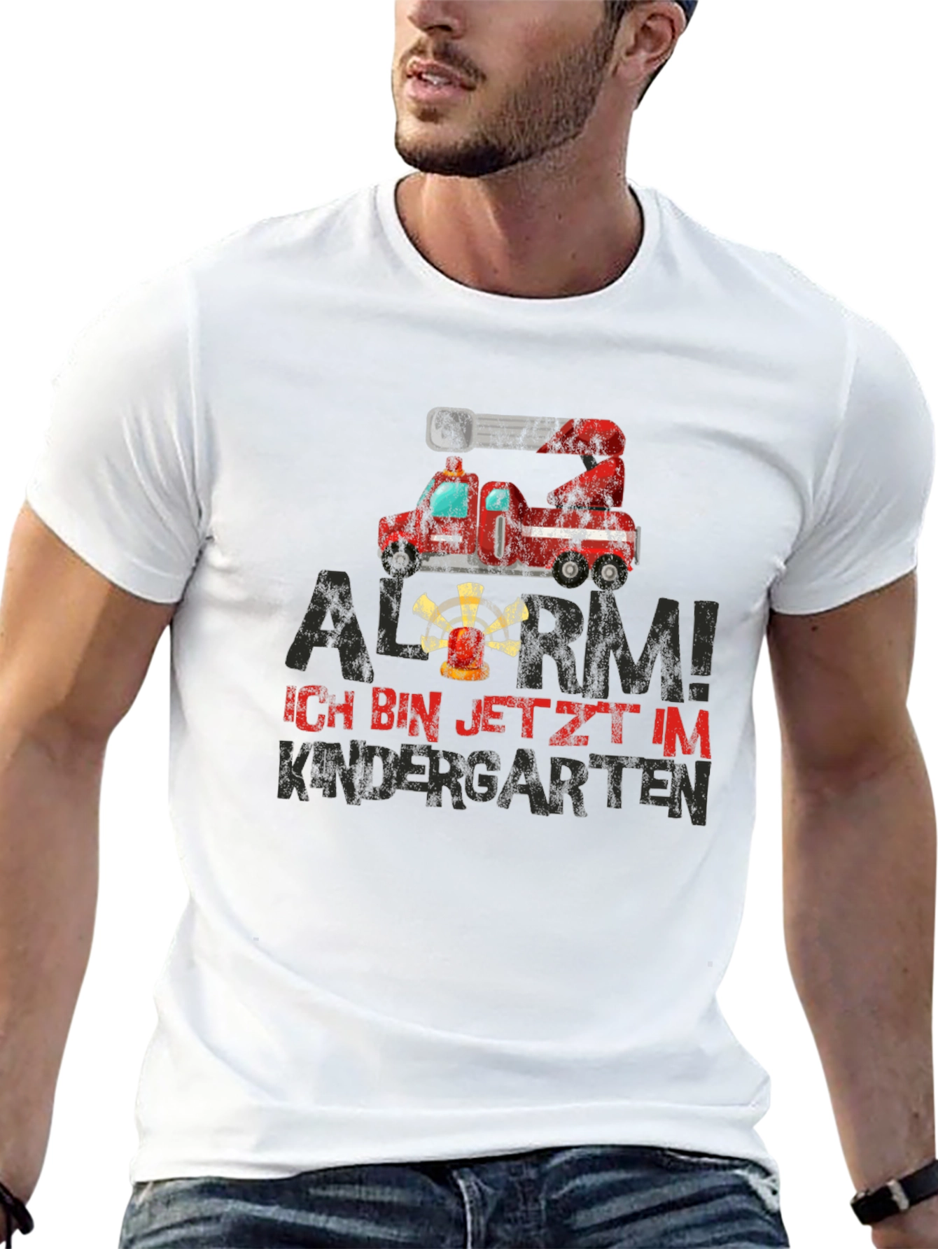 Alarm! Kindergarten Fire Truck T-Shirt