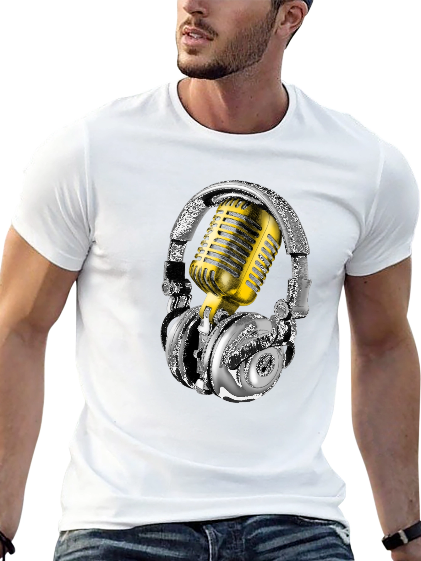 Headphones & Mic Graphic Tee