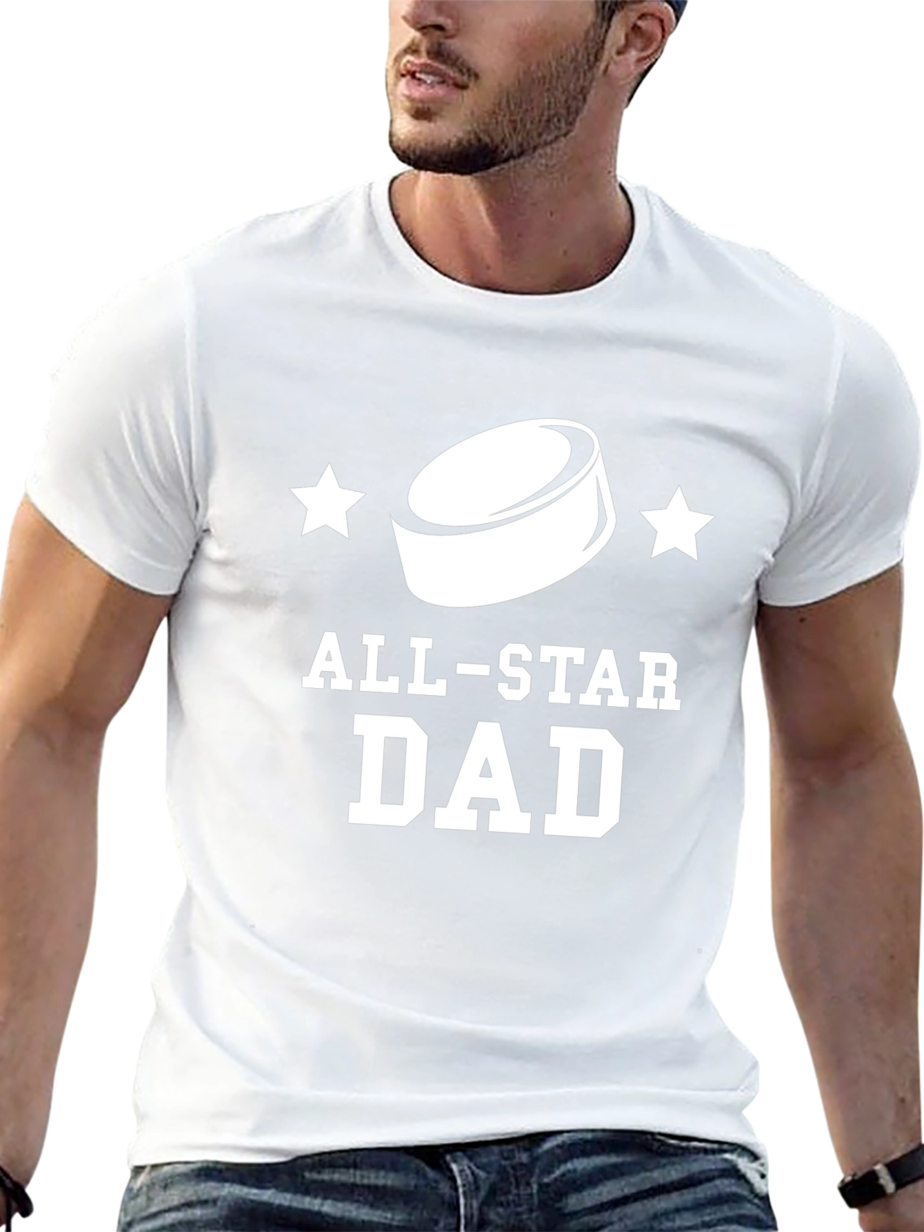 All-Star Dad Black Graphic T-Shirt