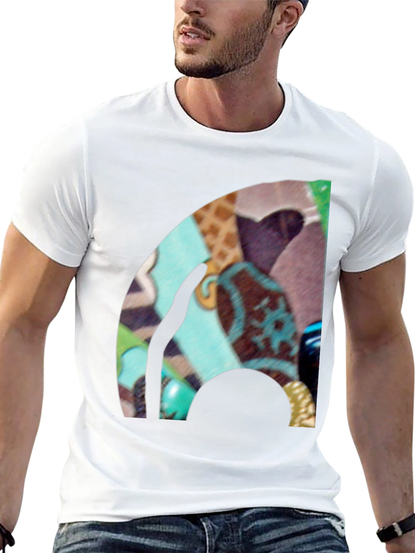 Abstract Art Graphic Black T-Shirt