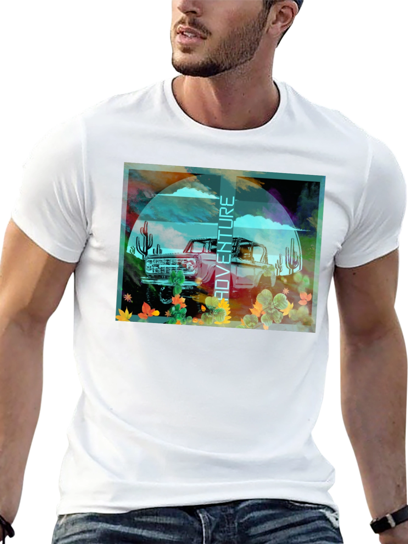 Adventure Graphic T-Shirt - Desert Bronco Design