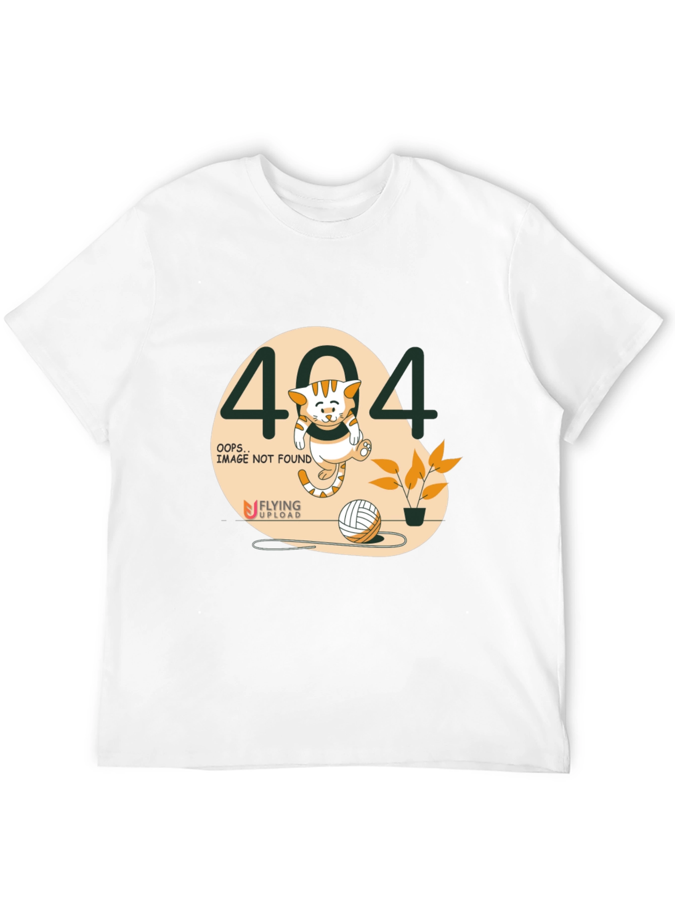 404 Error Not Found Cat Graphic T-Shirt