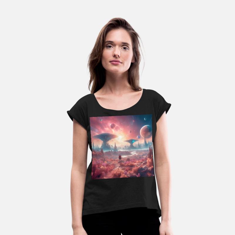 Alien Planet Explorer in Surreal Landscape