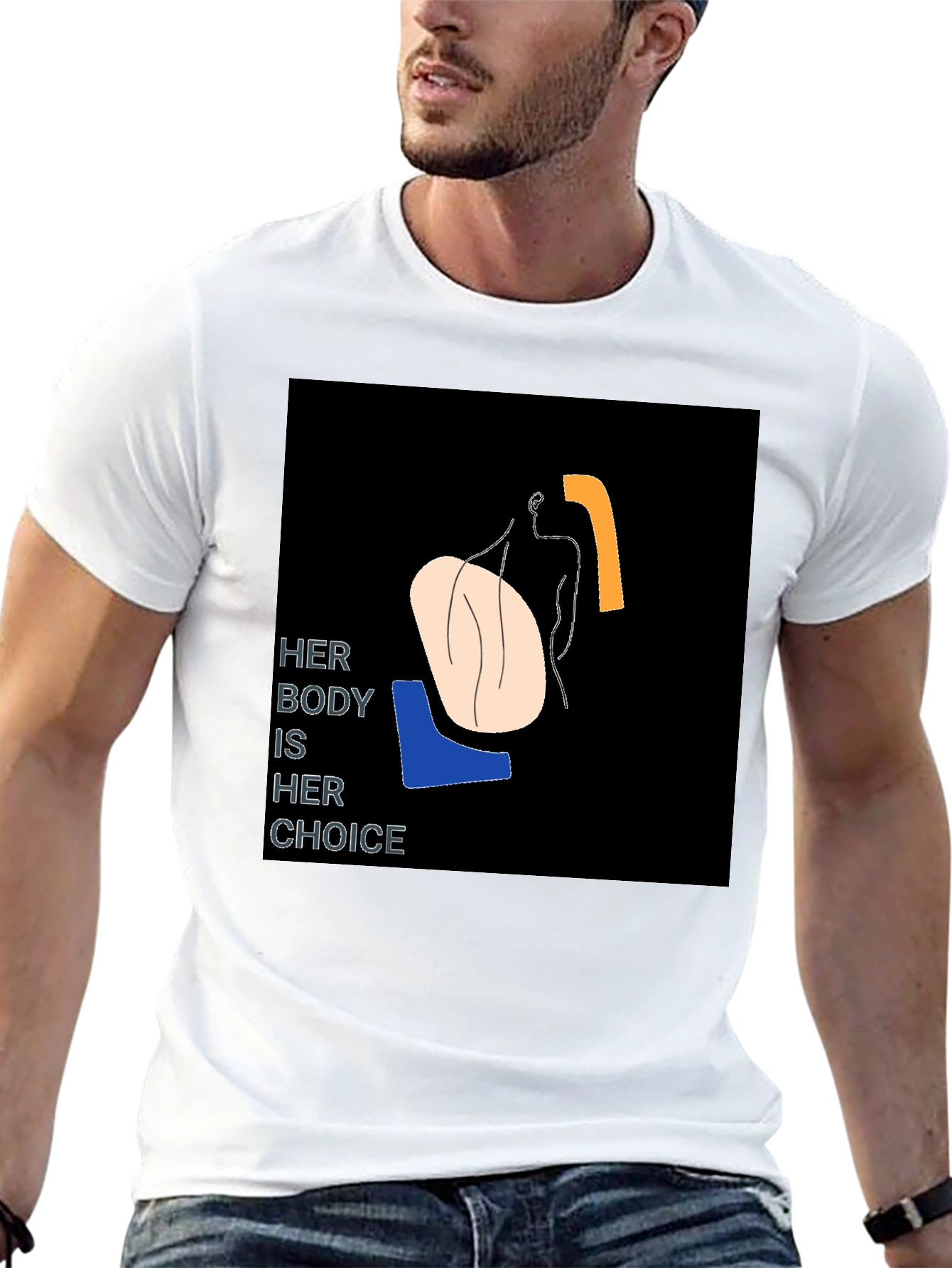 Her Body Her Choice Graphic Tee - Black